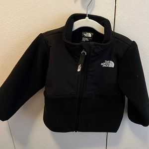 Black North Face fleece jacket. Size 6-12 months.